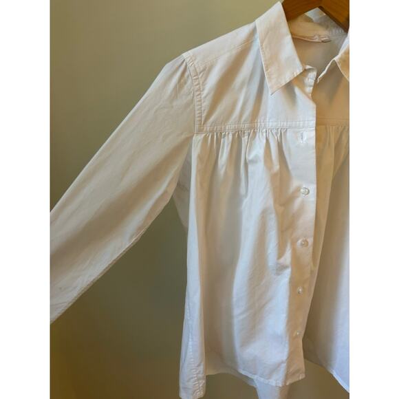 Tory Burch White Cotton Poplin Top, Size XS - Picture 3 of 5